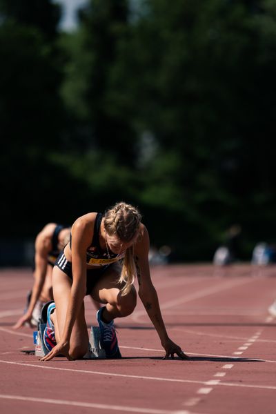 Majtie Kolberg (Germany) ueber 400m am 28.05.2022 waehrend der World Athletics Continental Tour IFAM Oordegem in Oordegem